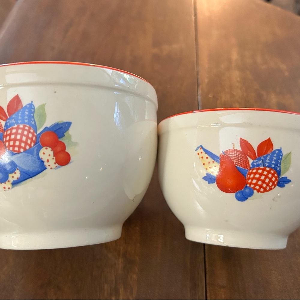 Vintage Floral Ceramic Bowls